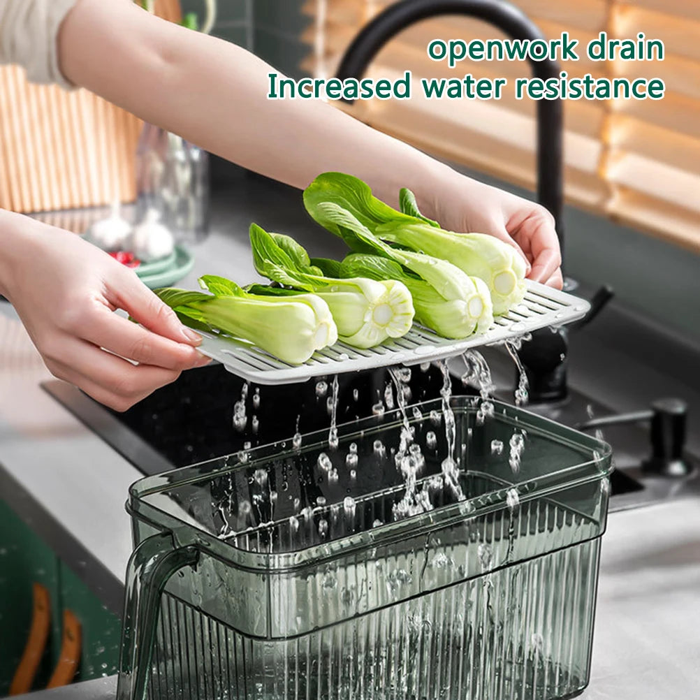 Kitchen Storage Containers with Time Recorder Lid Fridge Organizers Keep Fresh Food and Fruit Refrigerator Freezer Storage Boxes