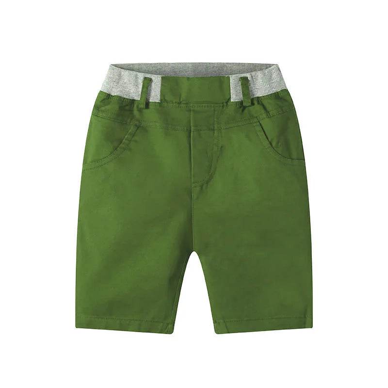 Summer Boys Shorts Solid Color Children's Cargo Pants Teenager School Capris Woven Baby Casual Pants Kids Trousers Clothing - AIAZ