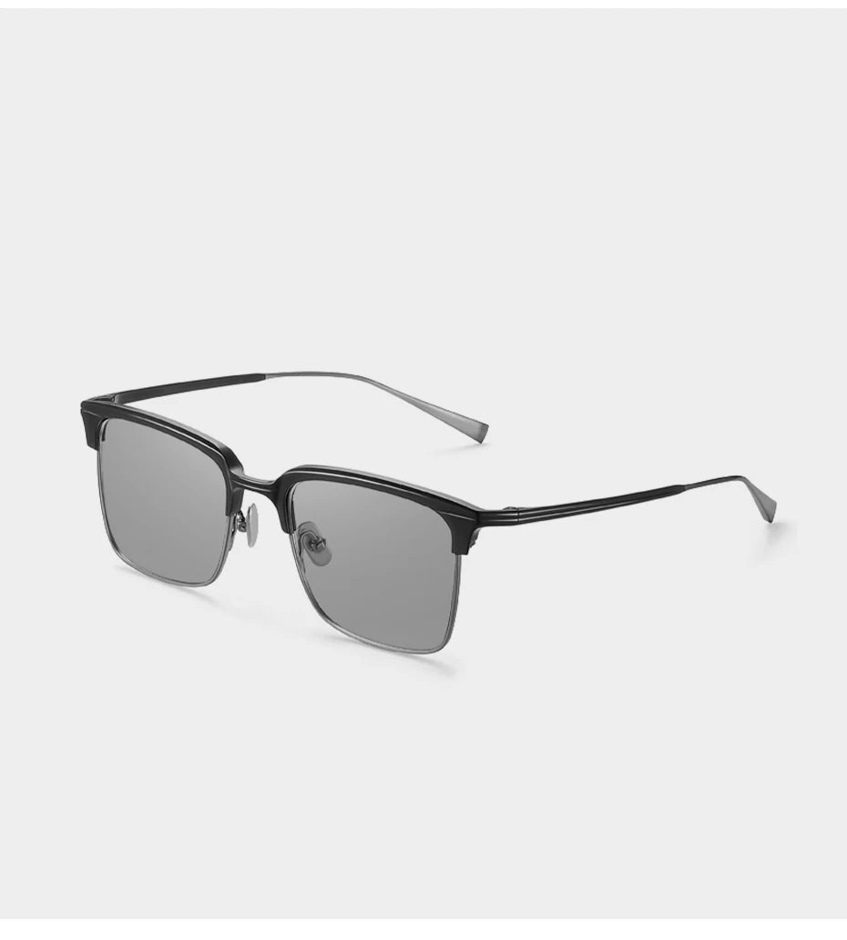CAPONI Polarized Sunglasses For Men Fashion Pure Ttanium Eyewear Retro Trendy Brand Design Sun Glasses for Driving Shades BS1905