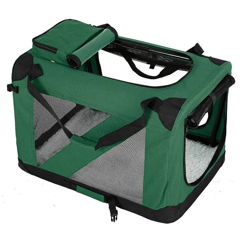 Dog Cage Car Kennel Outing Carrying Bag Pet Luggage Car Travel Cage Cat and Dog Cage Folding Medium and Large Dogs