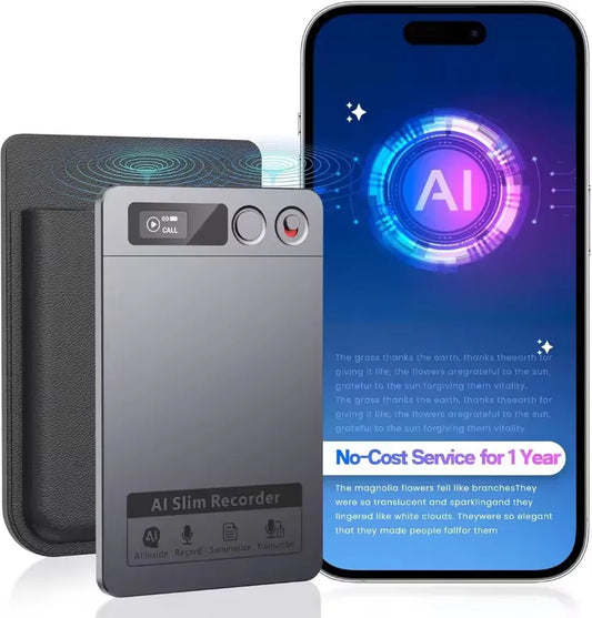 AI Voice Recorder, AI Notetaking Device for Meetings, Lectures, Calls, AI Transcription & Summarization Support 118 Languages