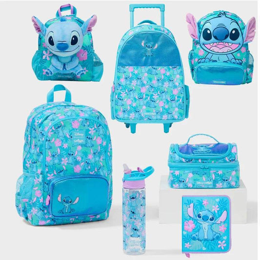 Genuine Smilgle Stitch Backpack Large Capacity For Primary And Secondary School Students Cartoon Lunch Bag Water Bottle Gifts - AIAZ