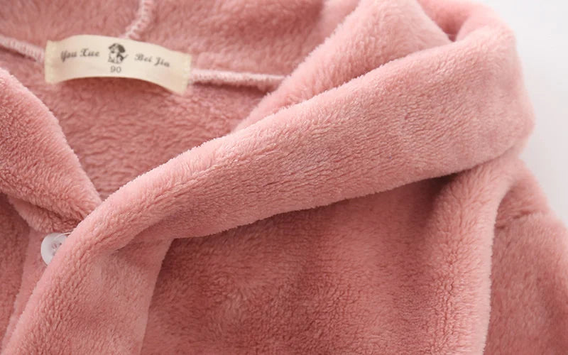 Kids Soft Pajamas Children's Winter Flannel Bathrobe 2023 New Cartoon Cute Sleepwear Boys Girls Autumn Robes Hooded Homewear