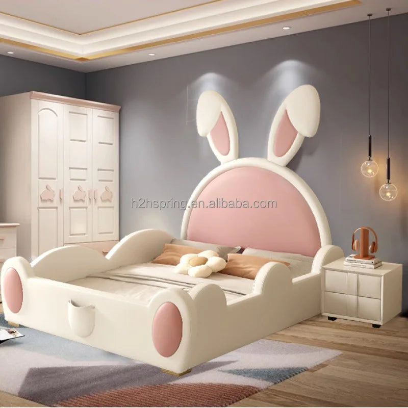 Hot Selling Pin Color Baby Rabbit Bed With Side 1500x2000cm