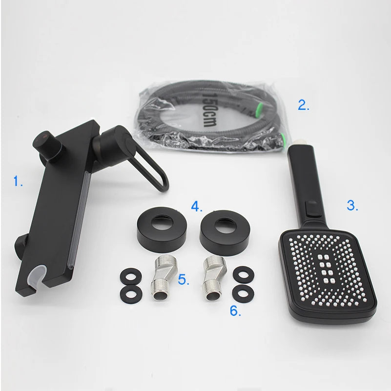 Bathtub Shower Faucet Single Handle Spout Mixer Tap With Hand Shower Wall Mount Platform Bath Mixer Water Faucet Wall Mounted