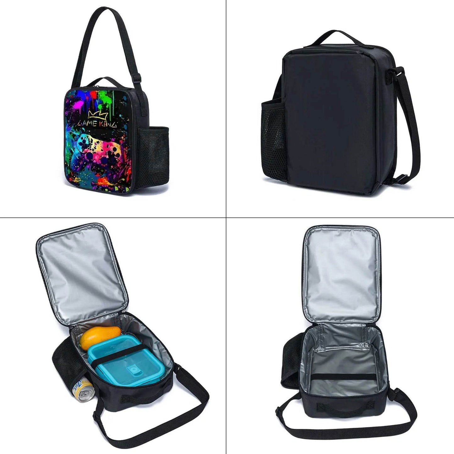 School Bags for Children Boys Game Pad Pattern Backpacks Kids Satchels Primary School Grade 1-3 Students 3 Pieces Set Backpacks - AIAZ
