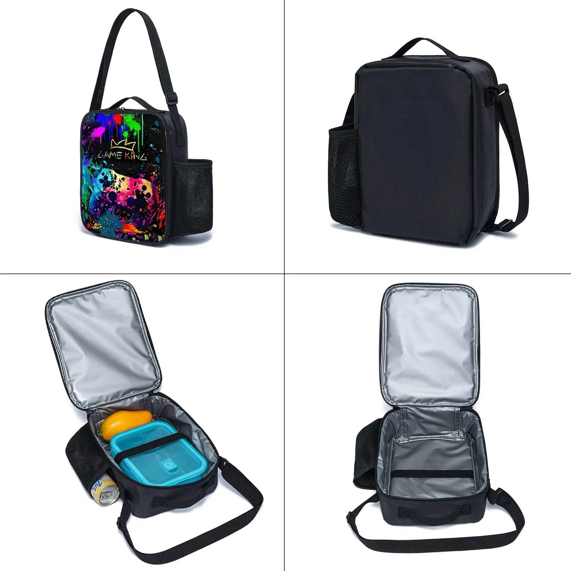 School Bags for Children Boys Game Pad Pattern Backpacks Kids Satchels Primary School Grade 1-3 Students 3 Pieces Set Backpacks - AIAZ