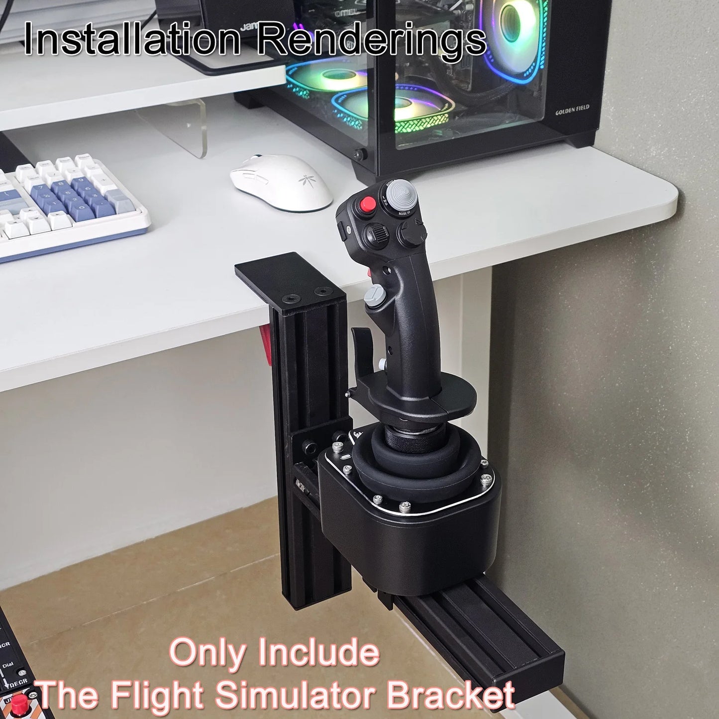 Flight Simulator Joystick THROTTLE STICK Desktop Mounting Bracket For Logitech X56 X55 X52 Thrustmaster T16000M TCA VKB WINWING