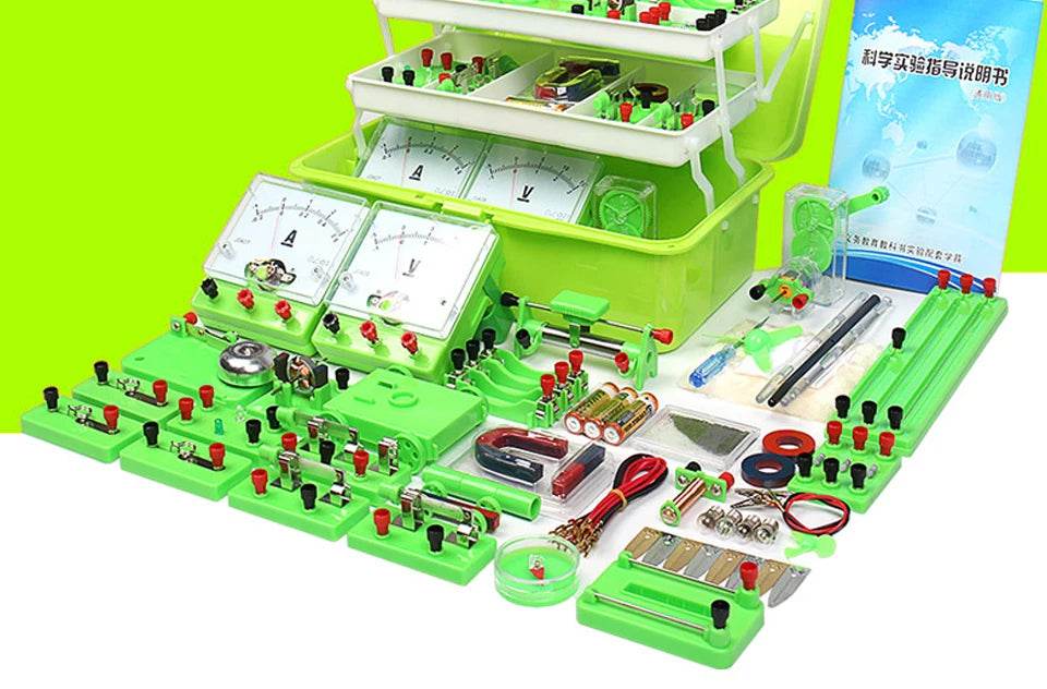 Physics Labs Basic Electricity Discovery Circuit Magnetism Experiment Kits Science Education Toy for Junior Senior High School - AIAZ