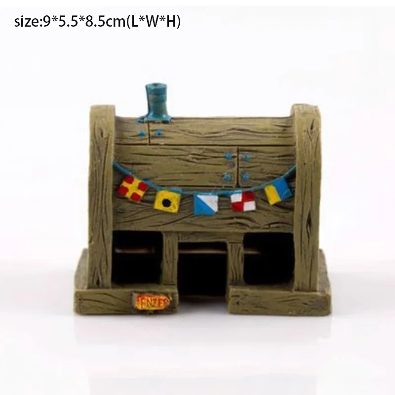 Fish Tank Decor Cartoon Figures Ornaments Simulation Resin Pineapple House Fish Tank Decoration Landscaping Aquarium Accessories