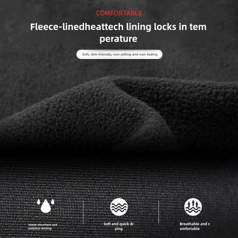 Men Undershirts Men's Winter Thermal Underwear Thin Fleece Elastic Compression Fitness For Winter Sports First Layer Wear - AIAZ