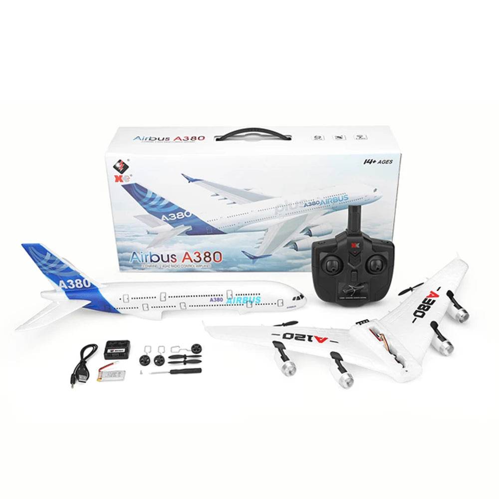 3Ch 2Ch A380 Rc Plane Glider Airplanes Remote Control Foam Aircraft Fixed Wing Aircraft 6 Gyroscope Model Airplane Toys Hobbies - AIAZ