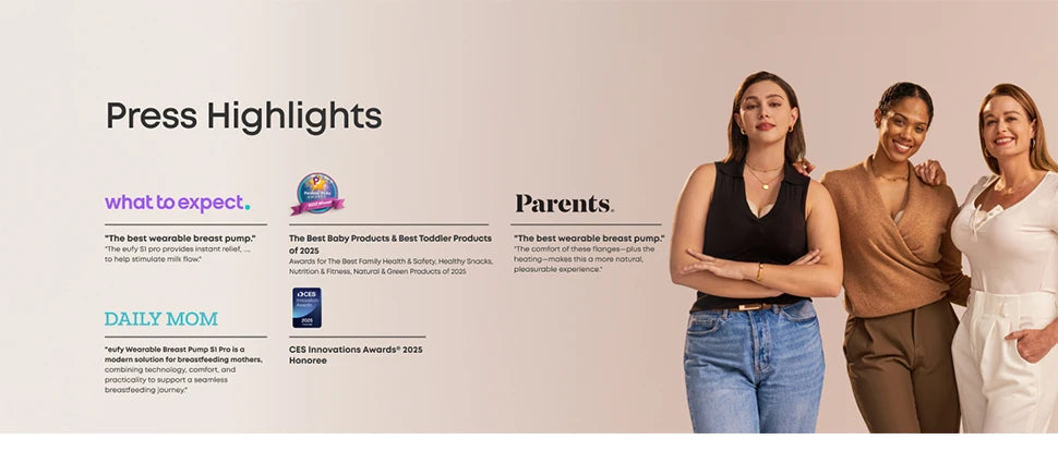 eufy Heated Wearable Breast Pump S1 Hands-Free Breast Pump Industry-Leading HeatFlow™ Tech App-Controlled for in-Bra Use