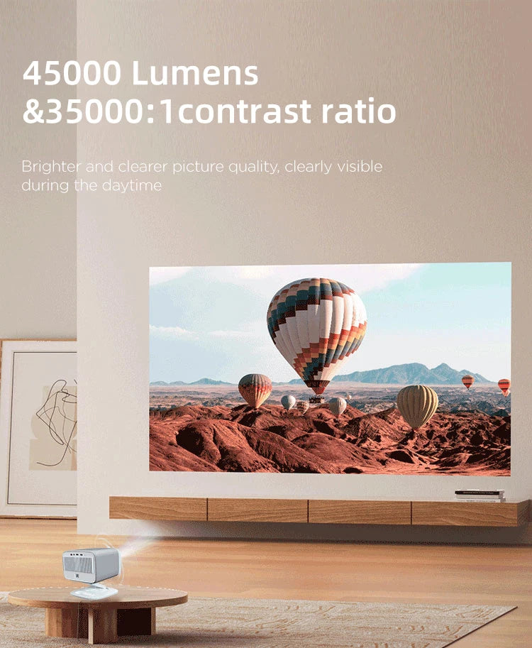 LENOVO 100P Full HD 1080P Projector 4K Smart Bluetooth WiFi 6 3000ANSI Auto Focus Home Theater Cinema High Brightness Projectors