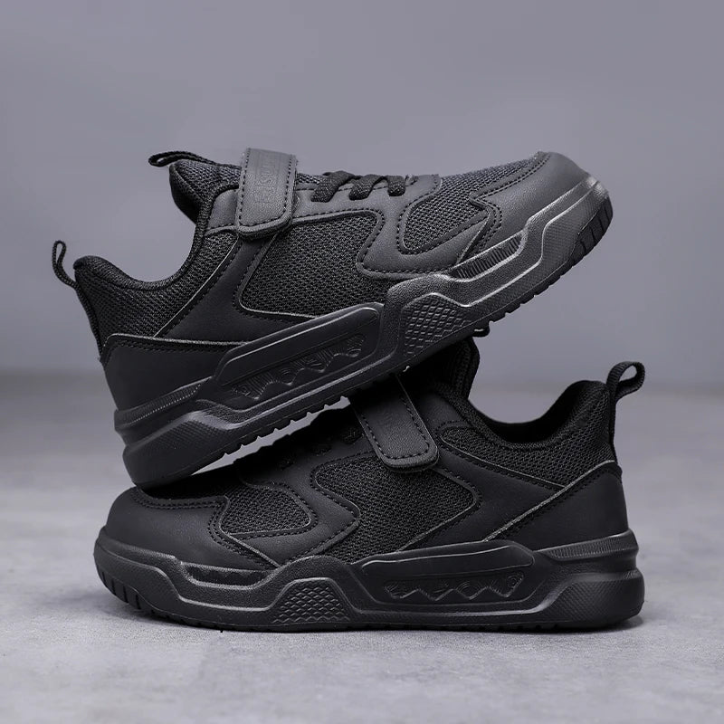 Black Kids Shoes Boys School Sneaker 4 To 12 Years Daily Walking Casual Sneaker Children Sports Shoes for Boy