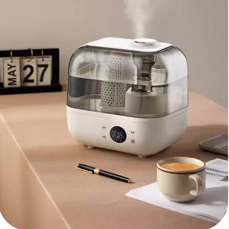 Humidifier, quiet and quiet bedroom, pregnant women and babies, air purification, sterilization, intelligent large spray humidif - AIAZ