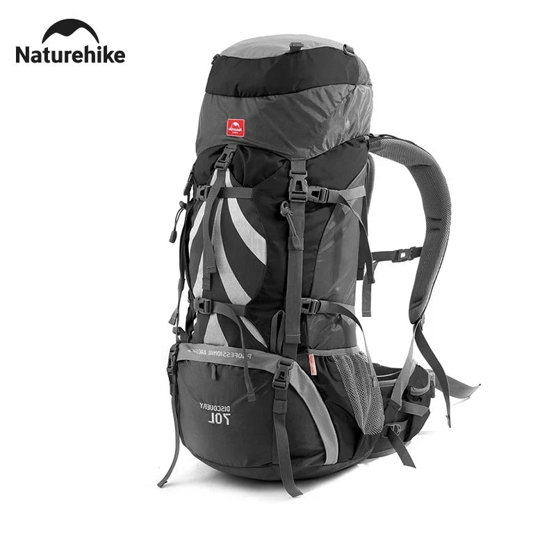 Naturehike 70L Camping Backpack Ergonomic Large Capacity Hiking Bags For Man With Rain Cover Outdoor Travel Trekking Backpacks