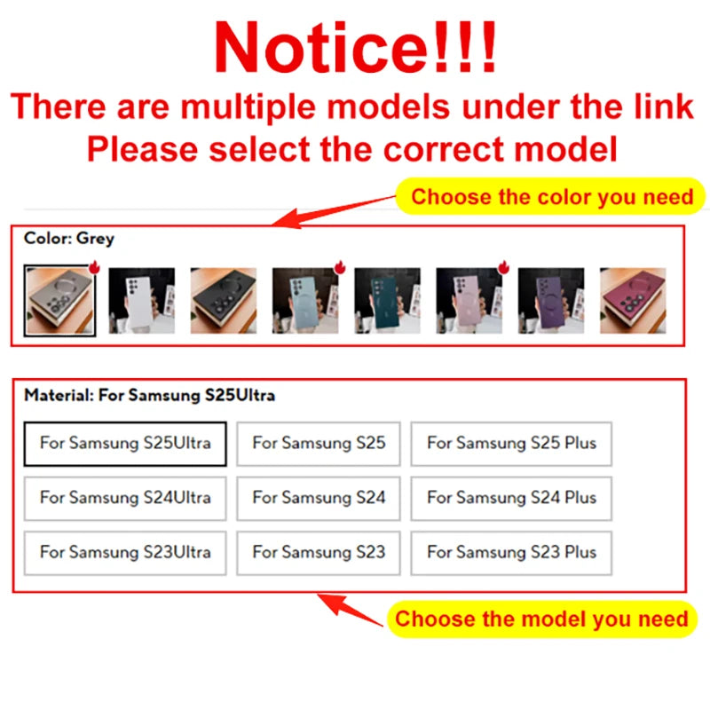 Luxury Magnetic Wireless Charging Matte Case For Samsung Galaxy S25 S24 S23 S 25 24 Ultra Plus Cases Shockproof Soft Phone Cover
