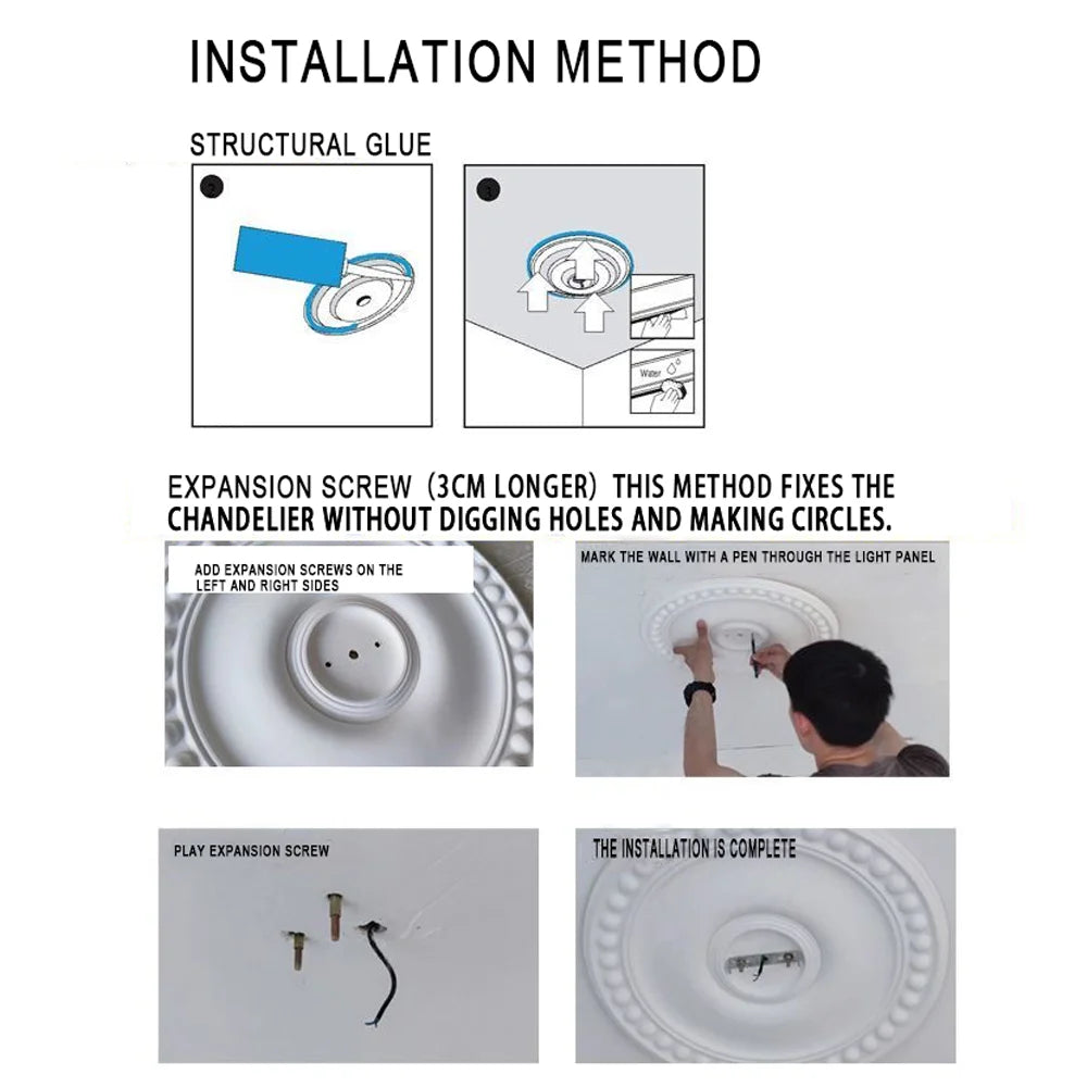 White PU lamp panel imitation gypsum resin PVC polyurethane construction home decoration decoration material disc foam