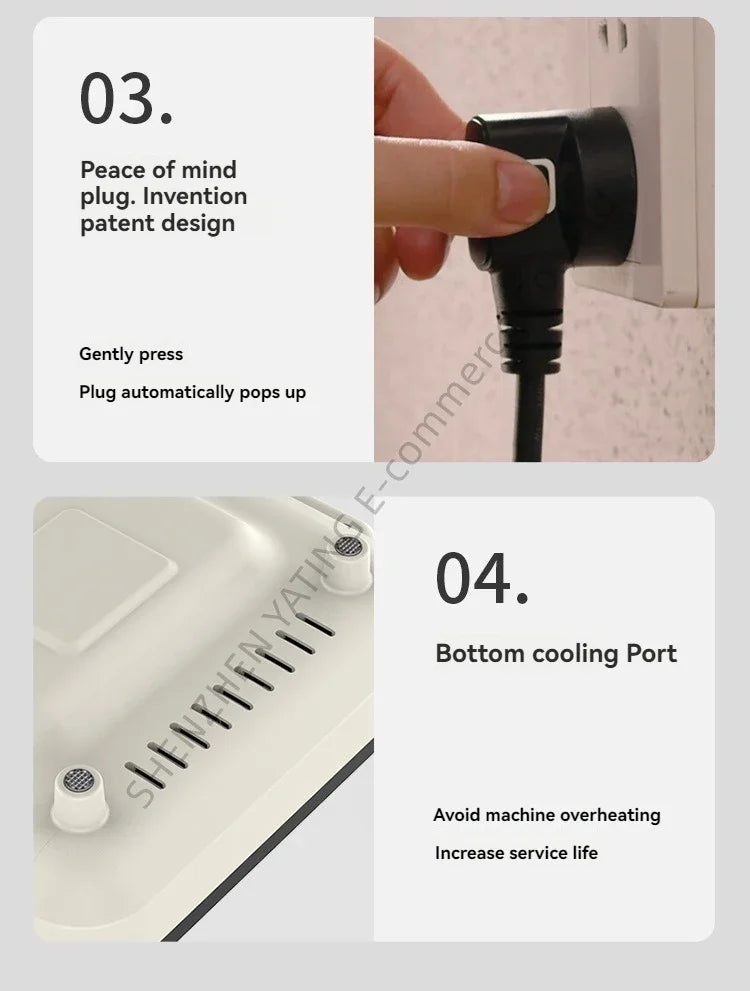 Home Appliance The Upper And Lower Plates Of The Electric Baking Pan Can Be Disassembled And Washed To Deepen The Plate