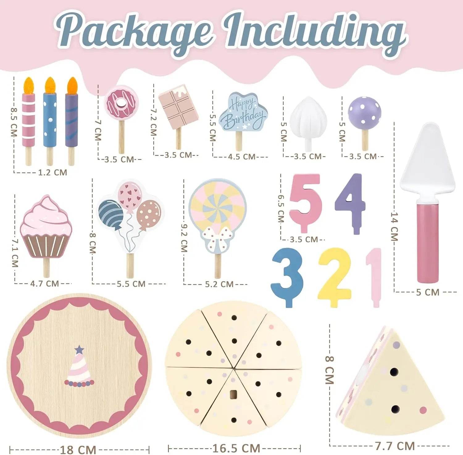 Wooden Kids Kitchen Toys Simulation Birthday Cake Toy Pretend Play Cutting Food Game Children Role Play Toy Gifts for Boy Girl - AIAZ