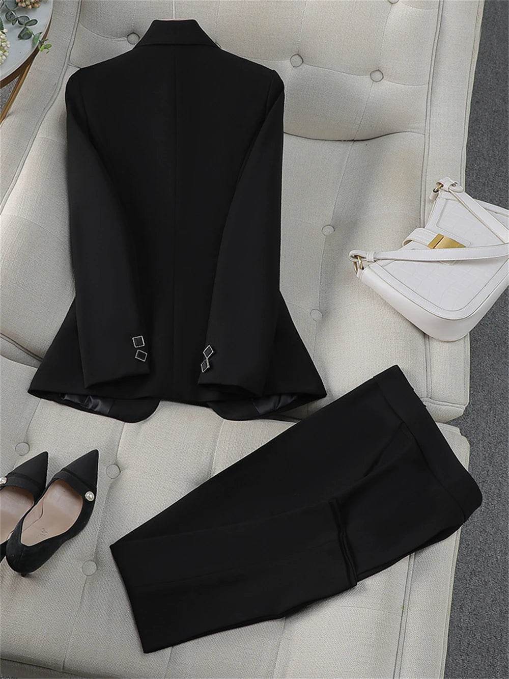 Tailor Made Women Suits Office Ladies Female Business Work Wear 2 Pieces Set Formal Blazer Suits (Jacket+Pants) - AIAZ