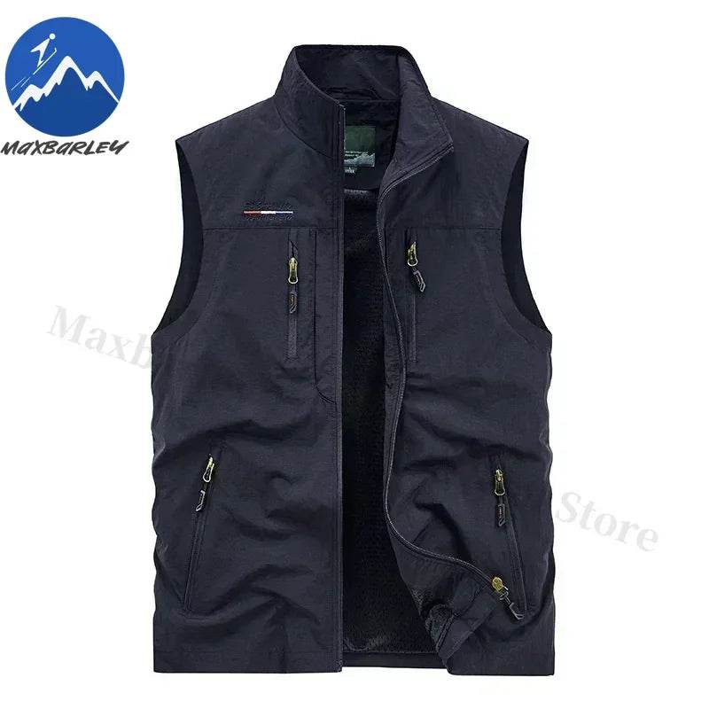 Sleeveless Jacket Vest Men 2025 Summer Cargo Climbing Hunting Waistcoat Club Photographer Fishing Vests Camping Working Clothes - AIAZ