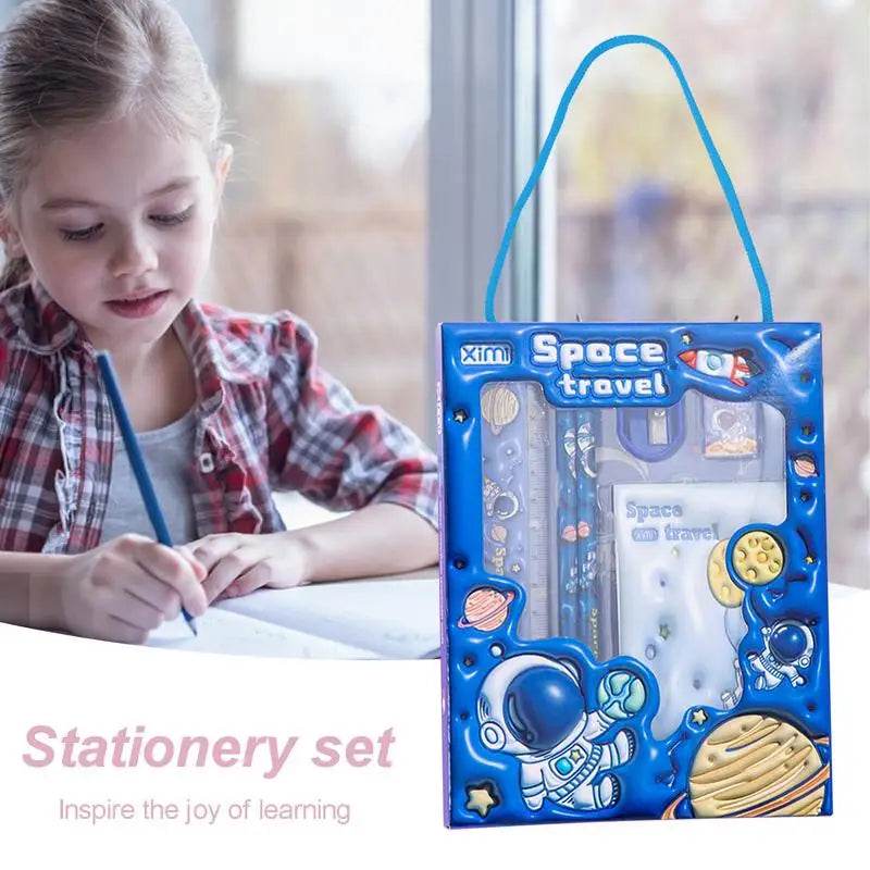 Kids Animals Style Stationery Set 6PCS School Supplies Package Back to School Stationery Pack for Kids Children Girls Boys - AIAZ