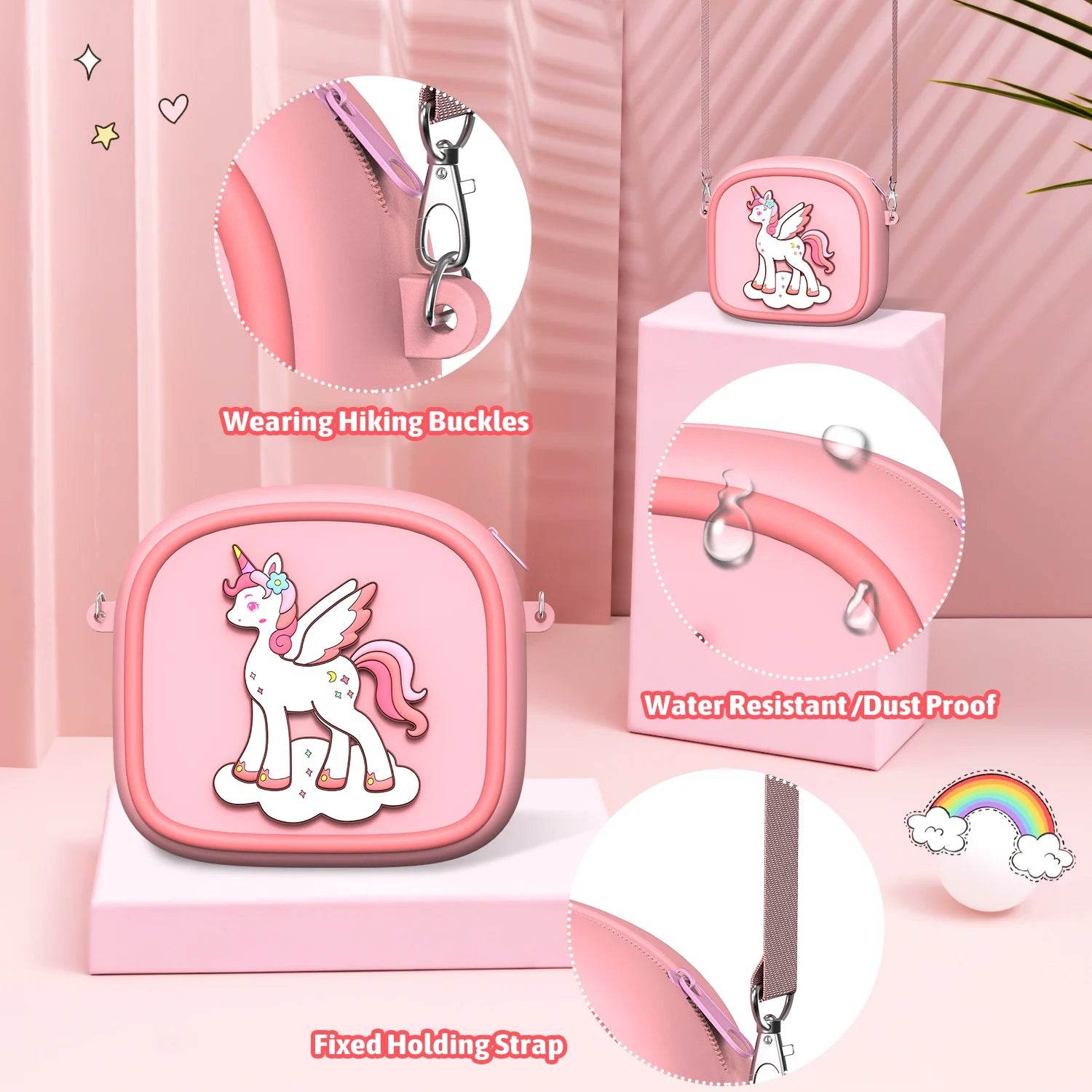 AMORUS Kids Camera Instant 1080P HD Dual Lens Selfie Digital Camera for Girls Boys Christmas Birthday Gifts Toys With 32G Print - AIAZ