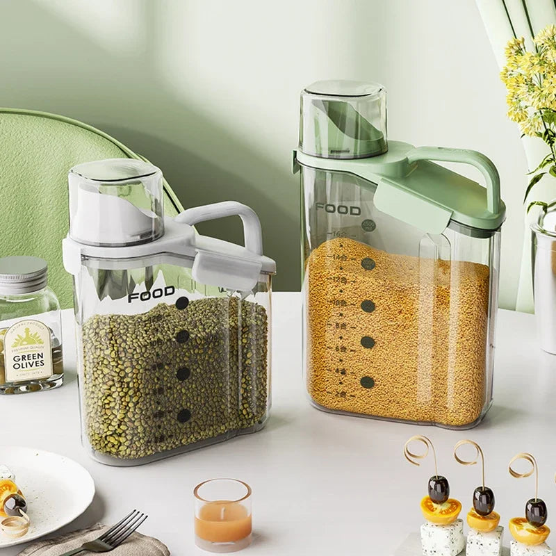 Airtight Food Storage Containers Cereal Dispenser Cereal Container Storage Box Rice Dispenser Grain Dispenser Kitchen Organizer