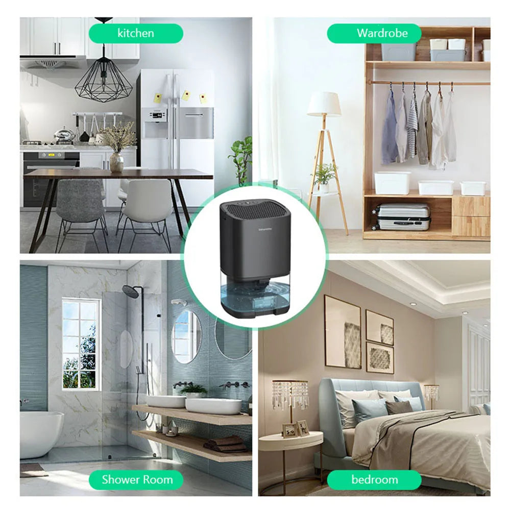 Xiaomi Dehumidifer 1000ml Water Tank 2 in 1 Quiet Moisture Absorbers With Basic Air Filter Air Dehumidifier Home Room Kitchen
