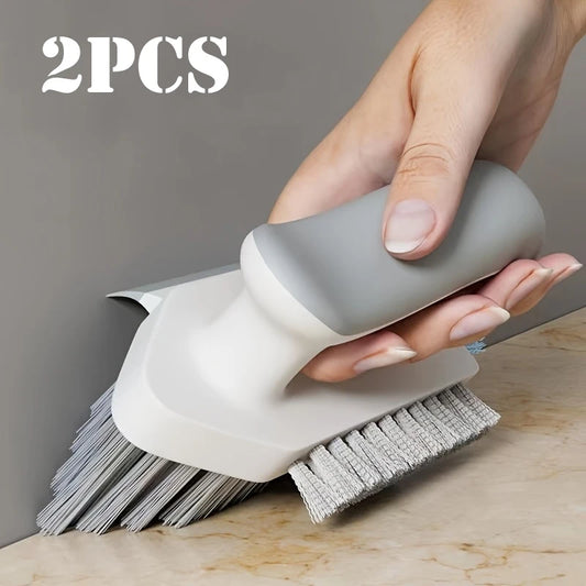 1/2pcs 4-in-1 Crevice and Floor Scrub Brush Durable Plastic Portable Design for Bathroom Kitchen Living Room Cleaning
