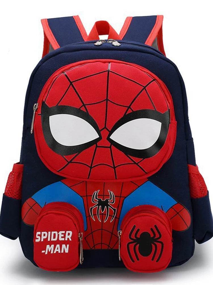 Spiderman Backpacks Super Heroes Student School Bag Cartoon 3d Stereo Kindergarten Backpack Children's Travel Bag Gift - AIAZ