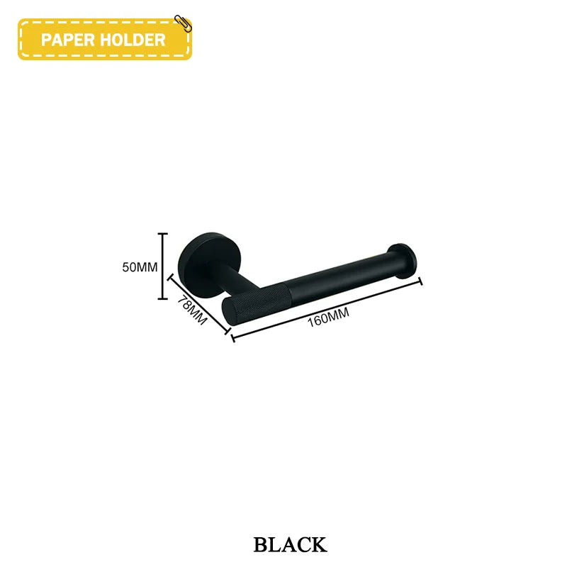 Brushed Gold Stainless Steel Wall Mount Towel Bar Towel Ring Paper Holder Bathrobe Hook Toilet Brush Bathroom Accessories