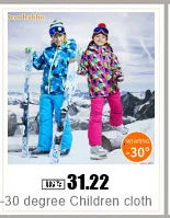 -30 degree Winter Ski Suit Plus Velvet Baby Jumpsuit Boy Overalls Warm Kids toddler girl Clothes Children Clothing coat overcoat