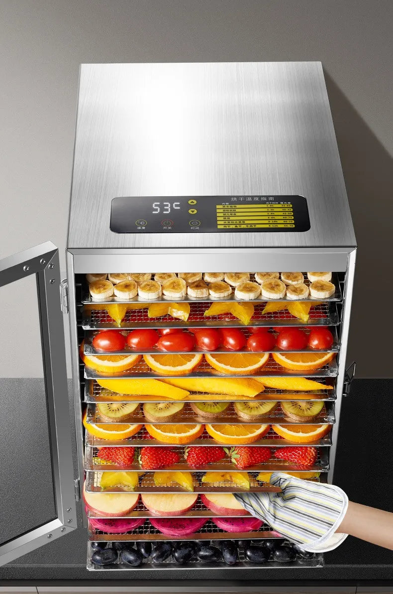 220V 110V Dry Fruit Machine Food Dehydration Dryer Fruit Dryer Commercial Stainless Steel Food Dryer Dried Vegetables Pet Snacks