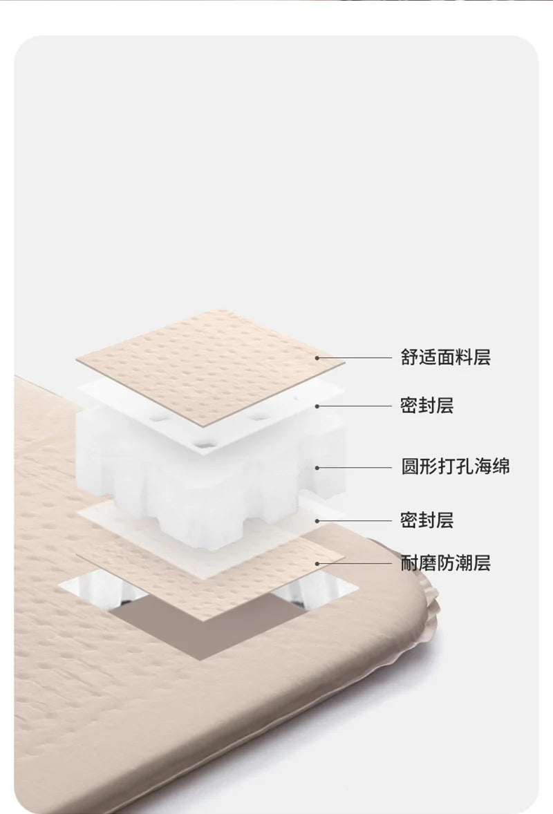 Naturehike 2025 New Self Inflating Air Mattress 6cm Thicken Ultralight Picnic Sleeping Pad Folding Outdoor Camping Air Mat