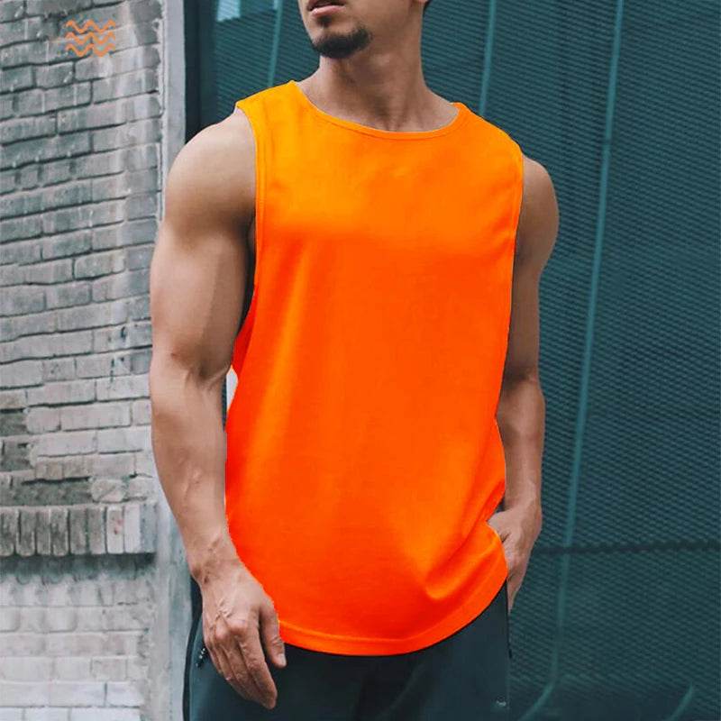 Men's Clothing Bodybuilding Gym T-shirts for Men Basketball Man Sleeveless Shirt T-shirt Vest Summer Clothes Tops Tees - AIAZ