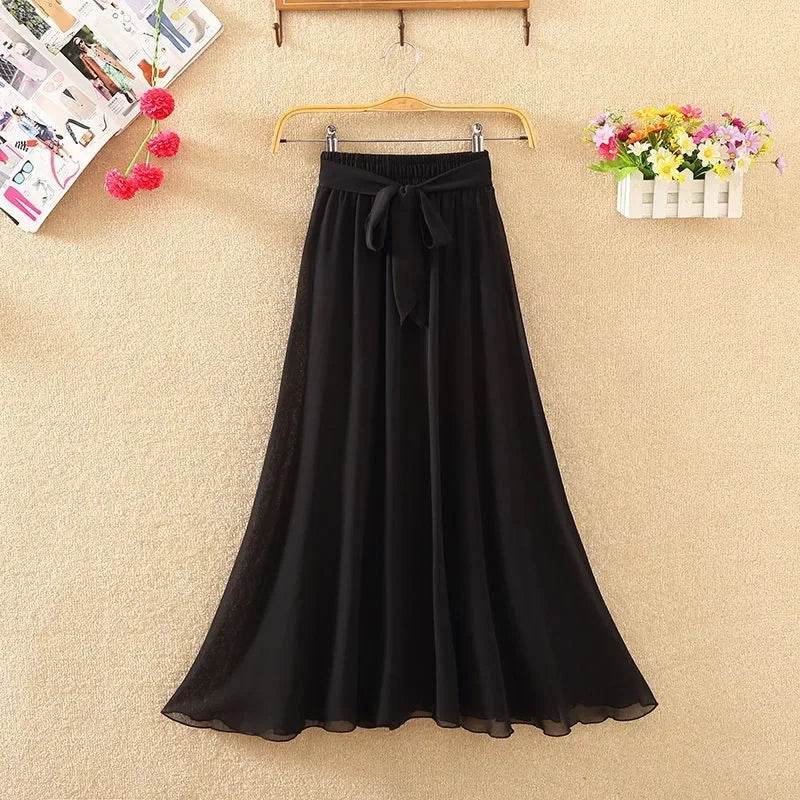 Skirts for Women Summer 2024 A Line High Waist Woman Skirt Casual Trend Modest Vintage Cheap Quality Korean Fashion Style Y2k V - AIAZ