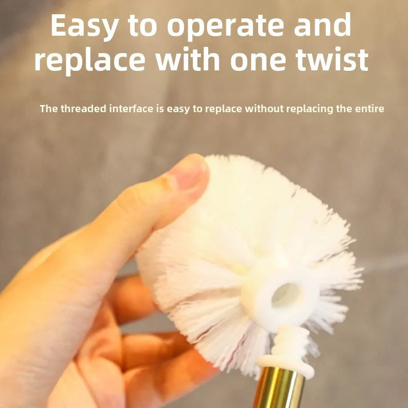 Nordic Ceramic Base Imitation Marble Toilet Brush and Holder Household Bathroom Toilet GapCleaning Supplies Bathroom Accessories