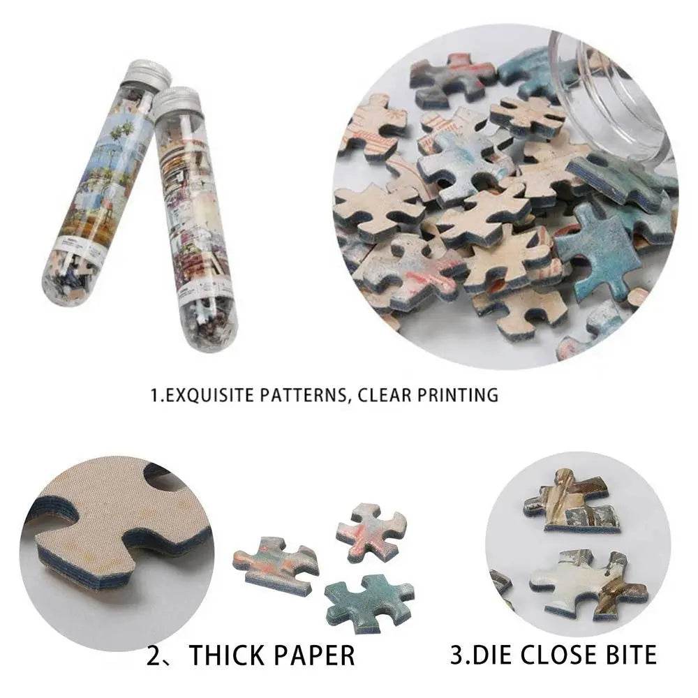 150PCS/Set Oil Painting Jigsaw Puzzles Mini Test Tube Oil Painting Jigsaw Gifts Family Educational Toys Adult Children - AIAZ