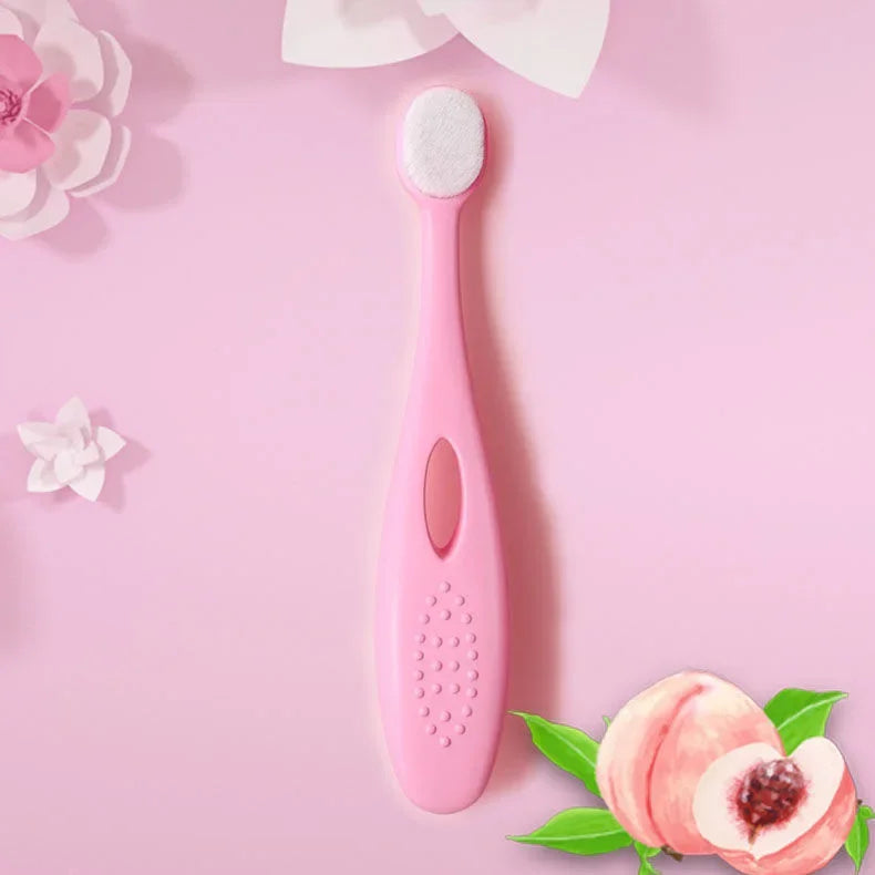 Baby Silicone Toothbrush Cartoon Handle Safety Suction Cup Toothbrush for Children Toddler Teeth Brush Dental Care 2-12 Years