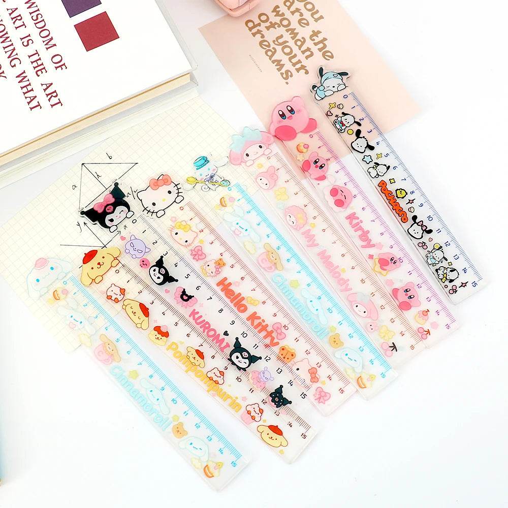 15cm Cute Ruler School Supplies Kawaii Accessories Drawing Tool Korean Stationery Fournitures Scolaires Student Regla Ruler - AIAZ