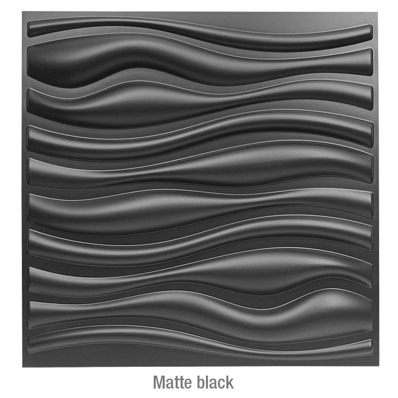 4pcs 50x50cm  Premium 3D Wave Wall panel Stripe Wallpaper PVC Wall Decor Living Room Bedroom Office Decor TV Background 9 sold