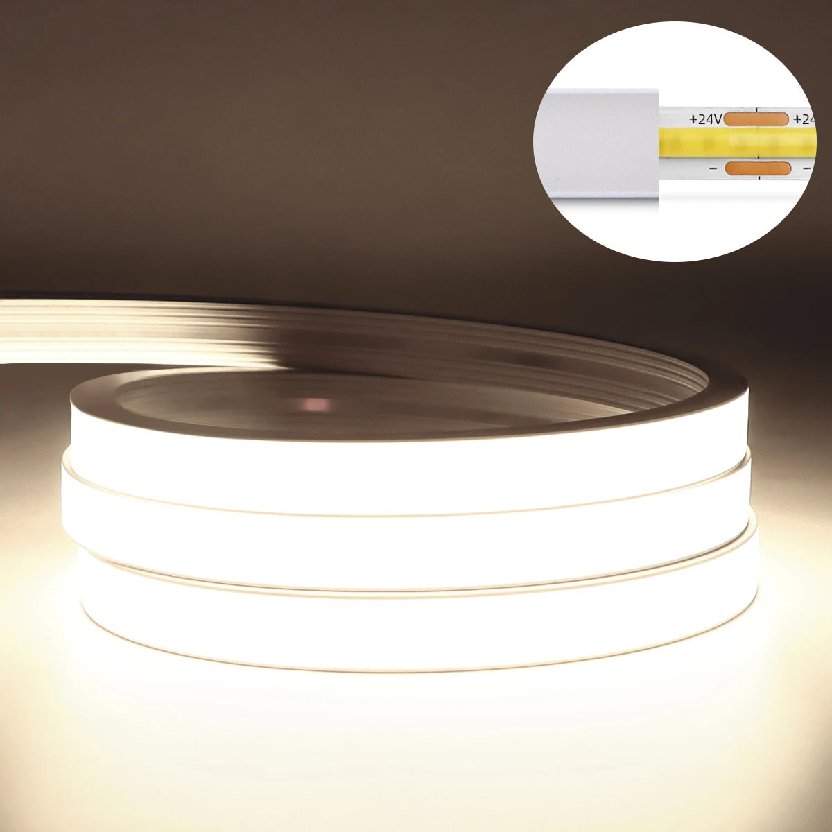 10M Tuya Smart WiFi COB Neon LED Strip Light 320leds/M Silica Gel Tube LED Lights Tape Bedroom Wall Kitchen Cabinet Backlighting