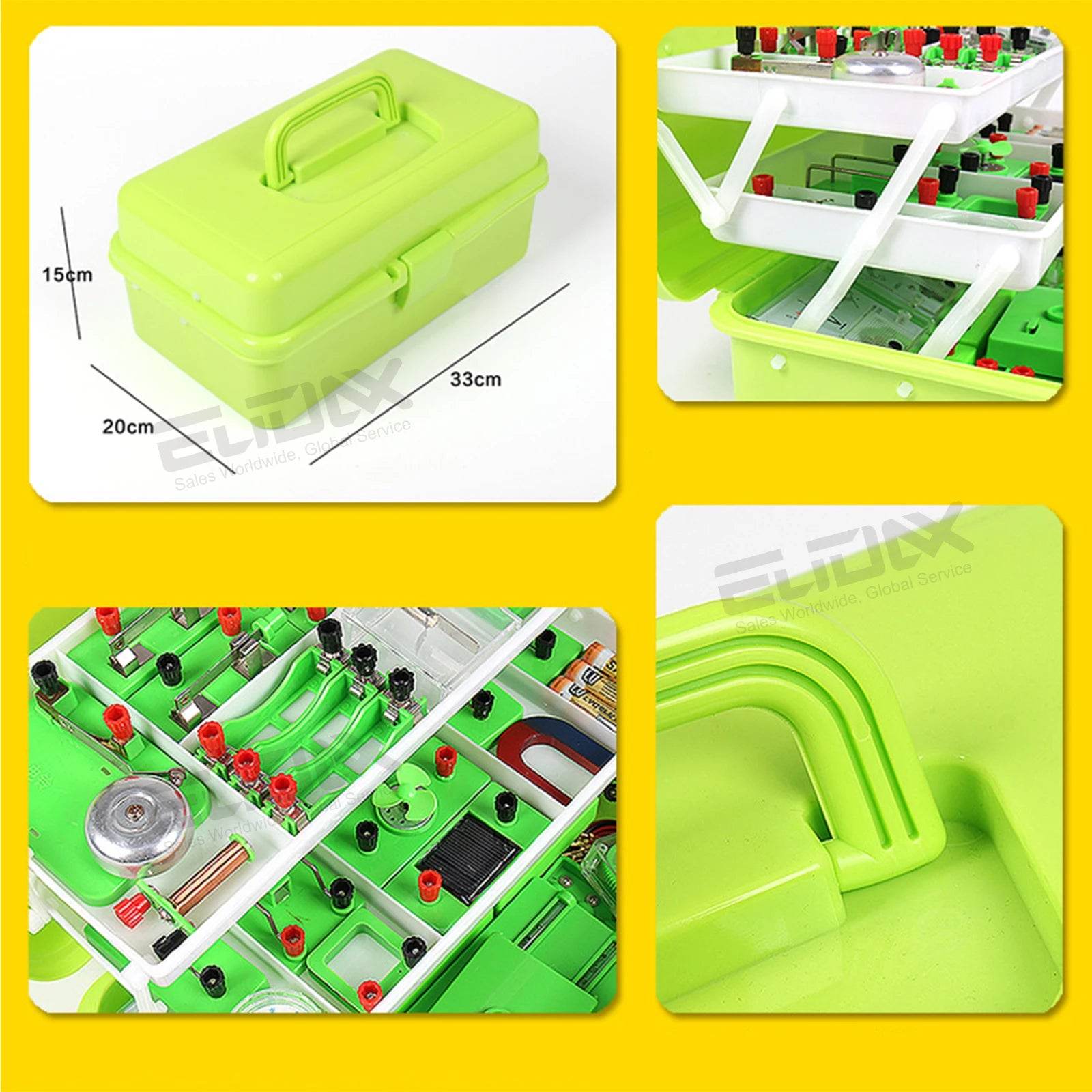 Physics Labs Basic Electricity Discovery Circuit Magnetism Experiment Kits Science Education Toy for Junior Senior High School - AIAZ