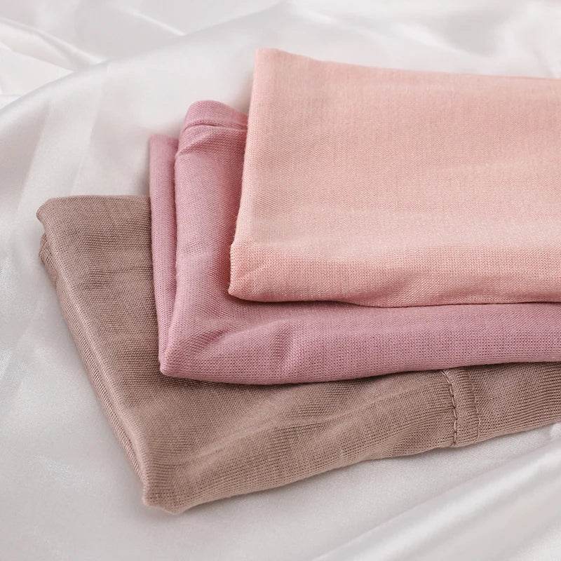 Fashion Muslim Hijab Caps Solid Underscarf Women Veil Modal Cotton Hijab Muslim Scarf Turbans Head Women's Hijabs Hat Islamic - AIAZ