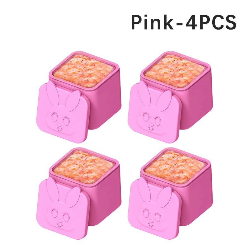 Non-stick Silicone Lunch Box For Kids Sauce container With Lid Small Lunch Box Accessories Dip Container Food storage container