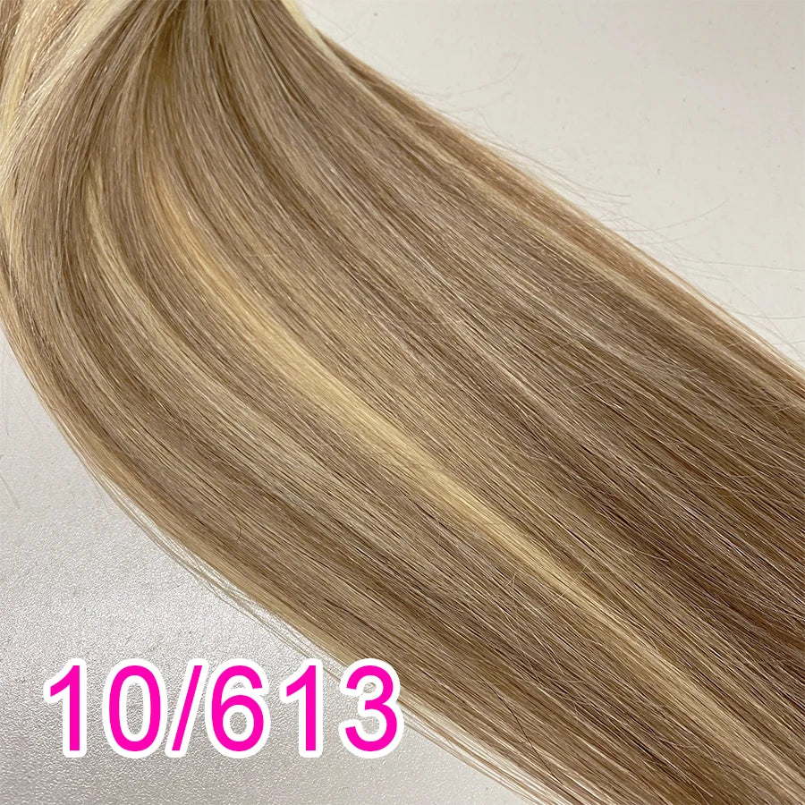 I Tips Virgin Hair Extensions 27# For Black Women 100% Remy Bulk Hair I Tip Natural Hair Extensions Straight Natural Fusion 613#