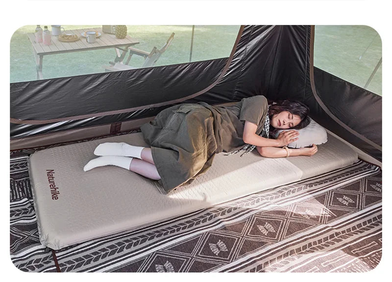 Naturehike 2025 New Self Inflating Air Mattress 6cm Thicken Ultralight Picnic Sleeping Pad Folding Outdoor Camping Air Mat